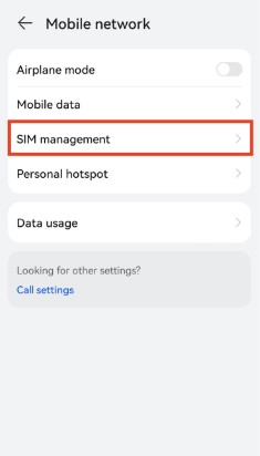 Step 2: Access SIM Management