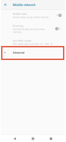 Step 2: Access Network Settings