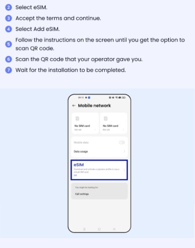 Step 3: Select eSIM Option